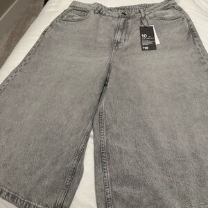 Primark Gray Relaxed Jeans High-Waisted Vintage Style